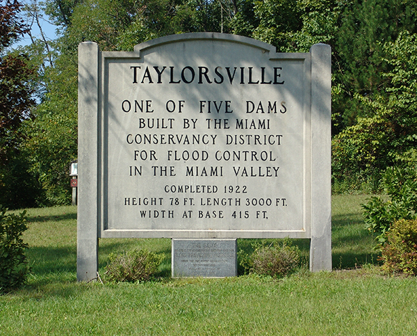 Sign at the Taylorsville Dam