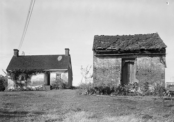 Old slave quarters on Green Hill Farm, 1936