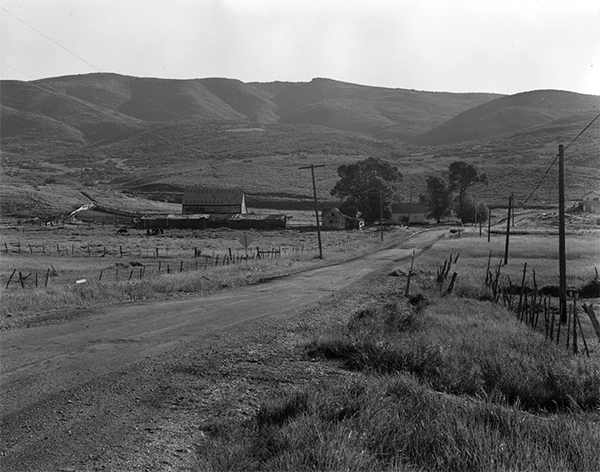 Looking east on the former Keetley Mine Road at the former Henry Cluff Ranch