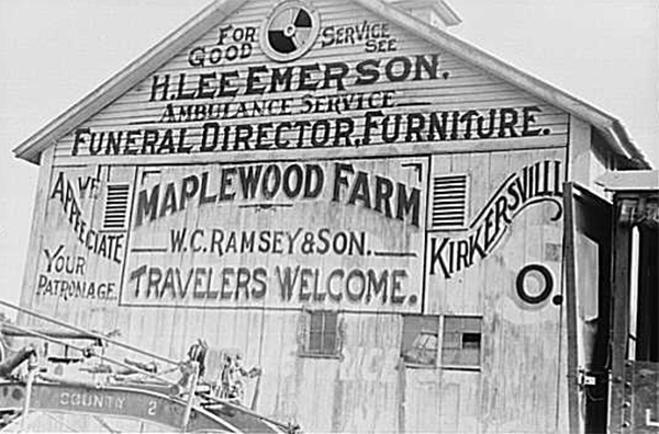 Barn advertisement near Kirkersville