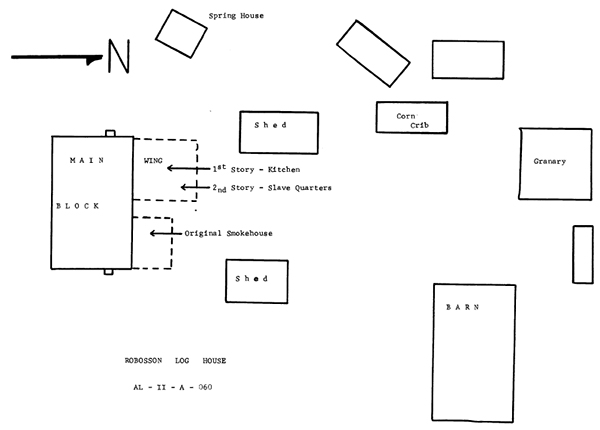 Map of the Robosson House property