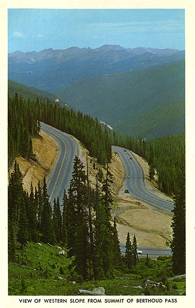 Looking west from the summit of Berthoud Pass