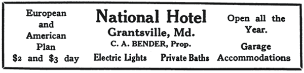 1917 ad for the National Hotel