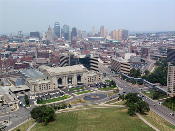 Kansas City from the Liberty Memorial, July 2007.