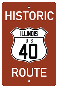 Historic Route 40 Sign