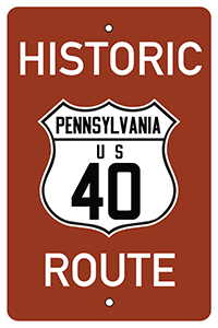 Historic Route 40 Sign