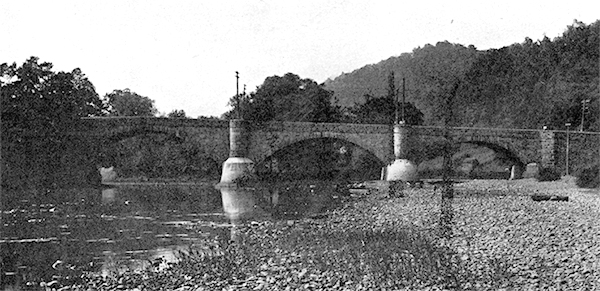 John Kennedy Lacock Photograph from Robert Bruce's <i>The National Road</i>: Three span stone arched bridge over the Youghiogheny River at Somerfield, Pa.