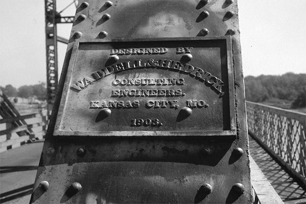 Plaque on the St. Charles-Bridgeton Bridge
