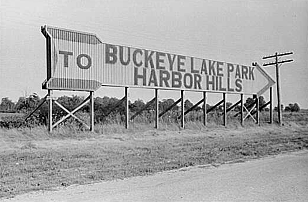 Sign to Buckeye Lake