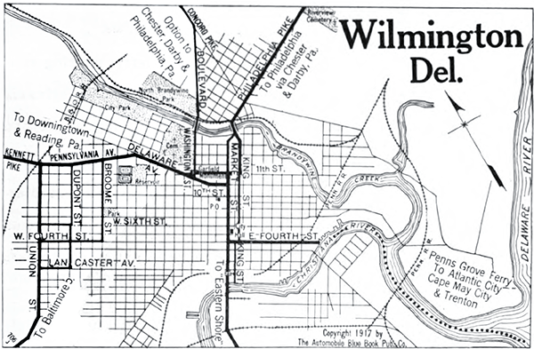 1917 map of Wilmington